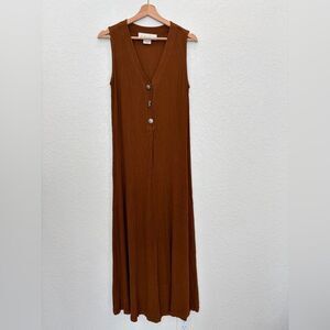 Vintage Barbara Lesser Brown Maxi Dress Size Small